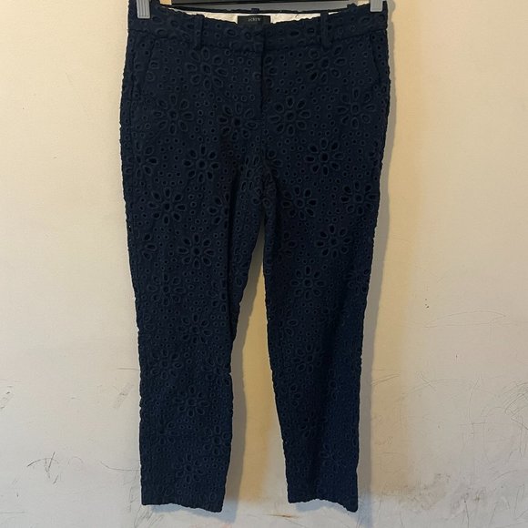 J. CREW | Women's Cafe Capri Pants Blue Size 00 - Picture 1 of 12